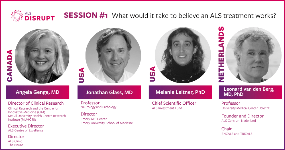 ALS Disrupt 2027 Session 1 speakers and session topic