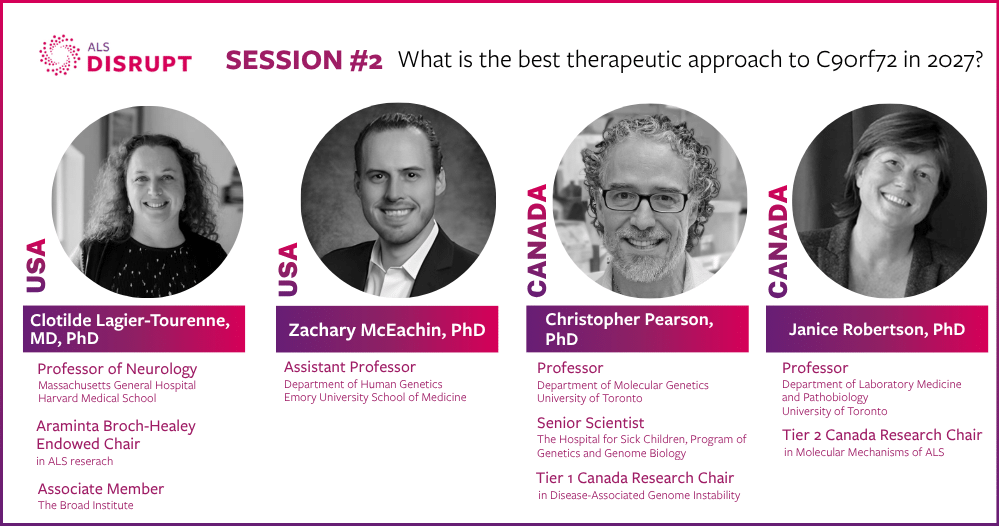 ALS Disrupt 2027 Session 2 speakers and session topic